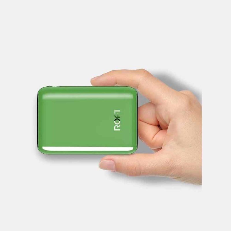 портативное зу mocoll powerbank rofi mini series white green