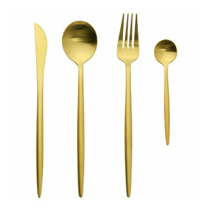 набор столовых приборов maison maxx stainless steel cutlery set (cyz-001j) gold