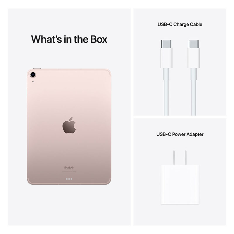 планшет apple ipad air (2022) 64 гб wi-fi pink (mm9d3)