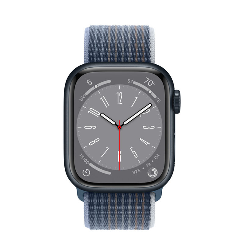 умные часы apple watch series 8 gps + cellular 41мм midnight aluminum case with sport loop