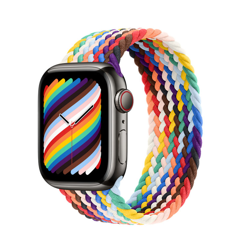 умные часы apple watch series 8 gps 41мм graphite stainless steel case with braided solo loop
