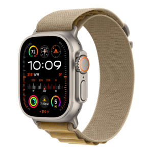 умные часы apple watch ultra 2 (2024) gps + cellular, 49 мм, m, titanium case with beige alpine band, бежевый