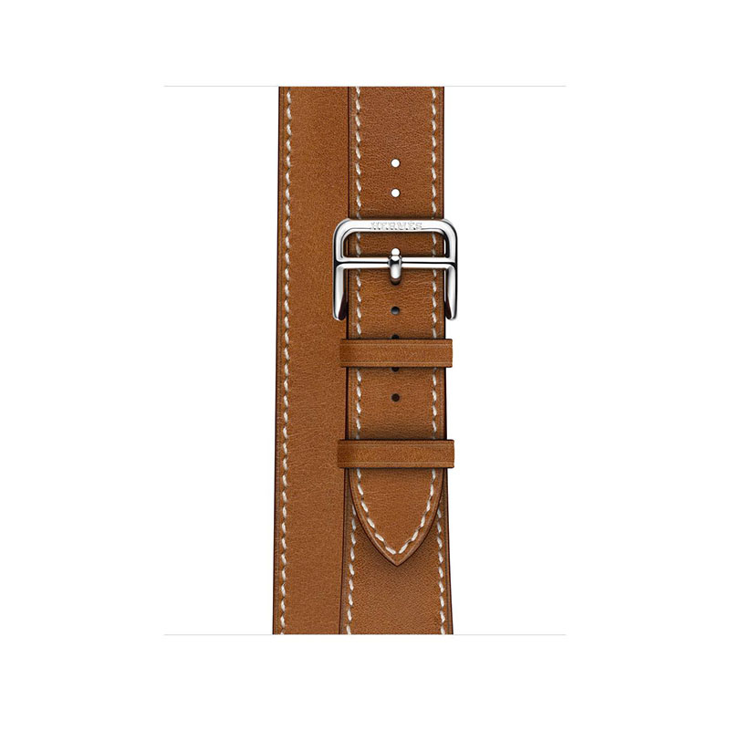 часы apple watch series 7 hermes 41 мм двойной длинный кожаный ремешок коричневого цвета