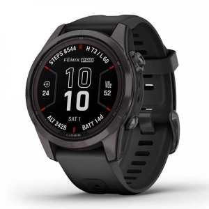 смарт-часы garmin ️️fenix 7s pro sapphire solar carbon gray (010-02776-11)