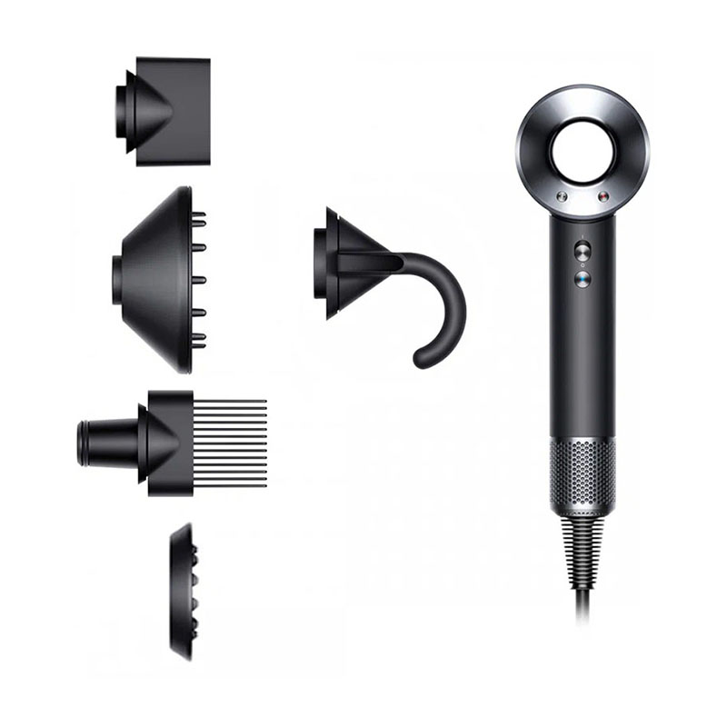 фен dyson supersonic hd07 eu, black/nickel (386816-01)