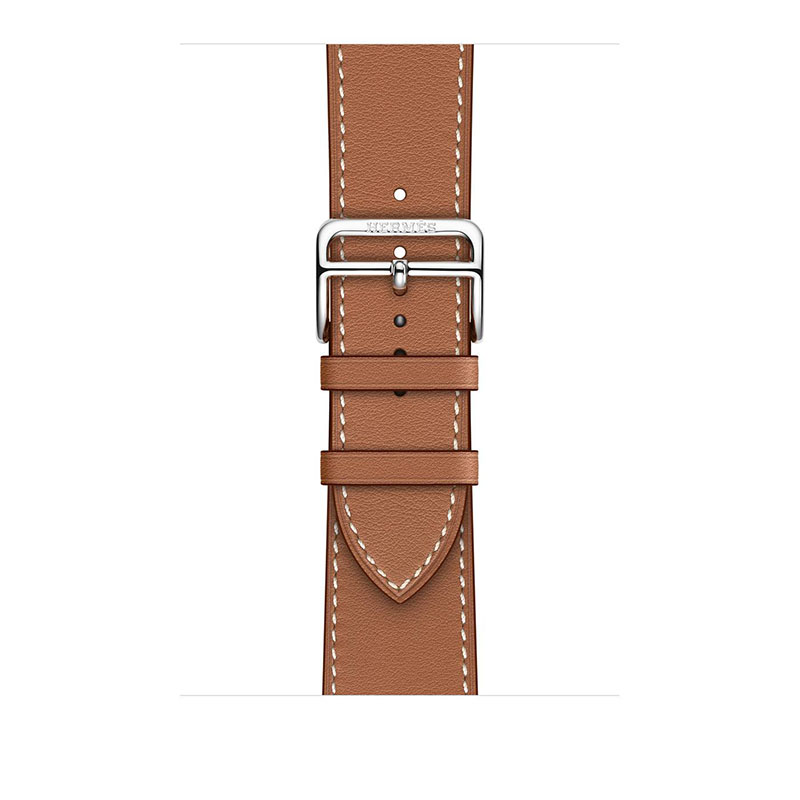 часы apple watch series 7 hermes 45 мм с кожаным ремешком золотого цвета