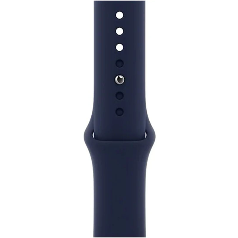 часы apple watch series 6 40mm корпус из алюминия синего цвета, cпортивный ремешок «тёмный ультрамарин» (mg143)