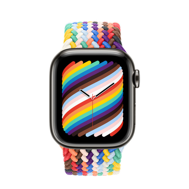 умные часы apple watch series 8 gps 41мм graphite stainless steel case with braided solo loop