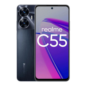 смартфон realme c55 6/128 гб ru, dual nano sim,rainy night, черный