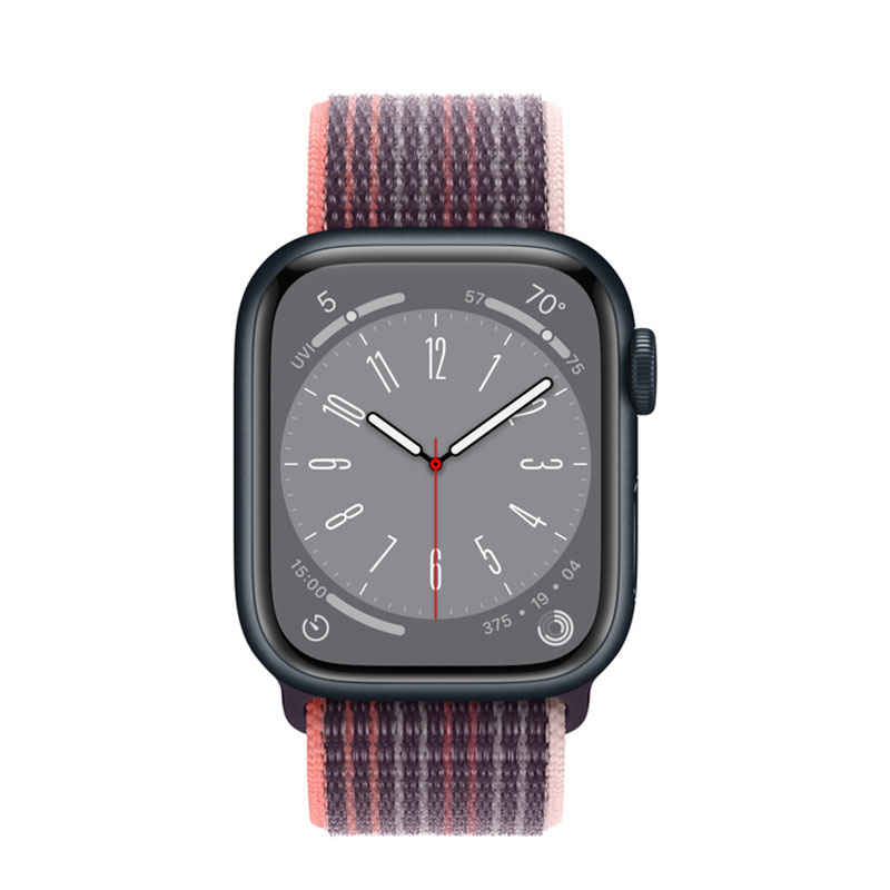 умные часы apple watch series 8 gps + cellular 41мм midnight aluminum case with sport loop