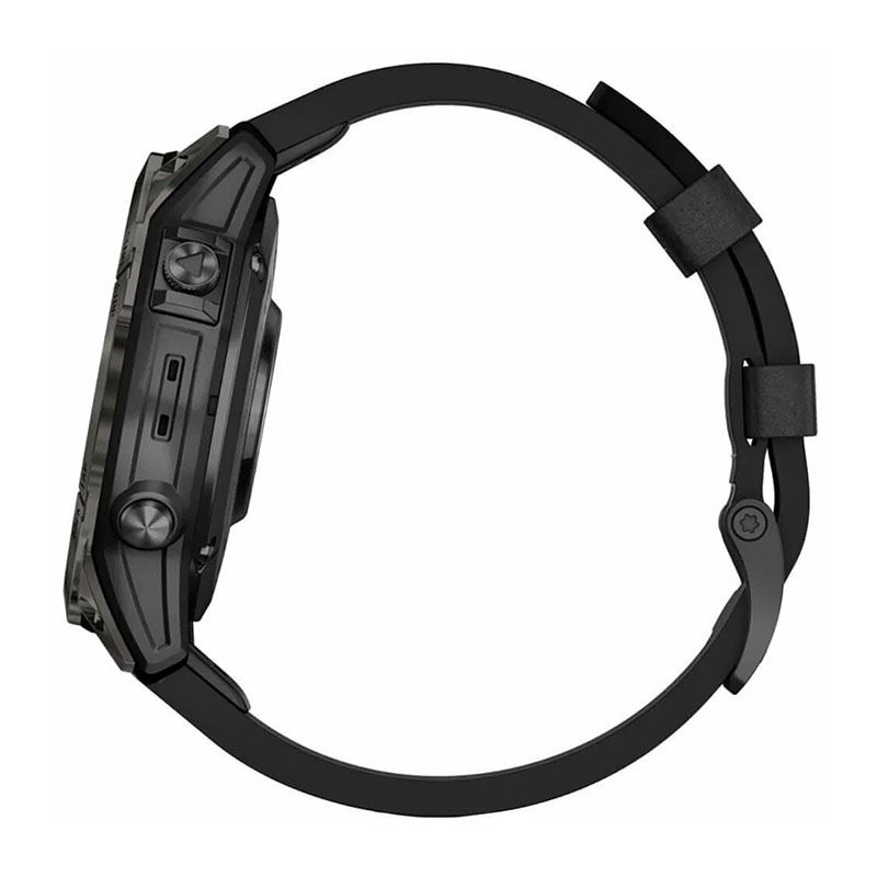 смарт-часы garmin ️️epix pro gen 2 sapphire carbon gray black leather band 47mm (010-02803-30)