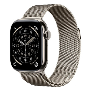умные часы apple watch series 11 (2025) gps + cellular 46 мм, natural titanium case, milanese loop, natural