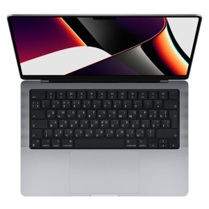 ноутбук apple macbook pro 14" (m1 pro 10c cpu, 16c gpu, 2021) 16 гб, 1 тб ssd, space gray серый космос (mkgq3ru/a)