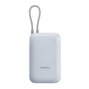 внешний аккумулятор xiaomi mi power bank with cable usb-c 10000mah pocket version blue