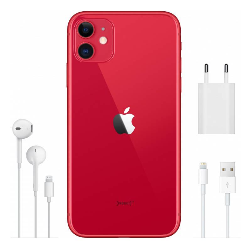 apple iphone 11 128гб ((product) red™), slimbox