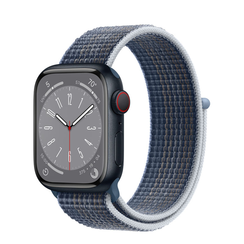 умные часы apple watch series 8 gps + cellular 41мм midnight aluminum case with sport loop