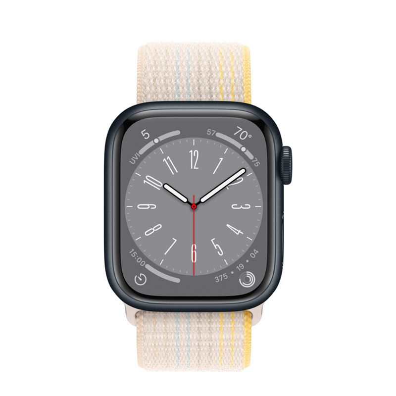 умные часы apple watch series 8 gps + cellular 41мм midnight aluminum case with sport loop