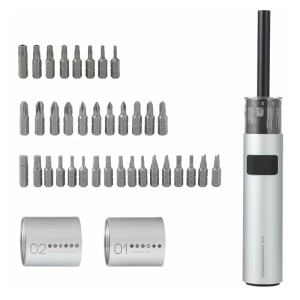 отвертка электрическая xiaomi wowstick sd 36 in 1 screwdriver set, серебро