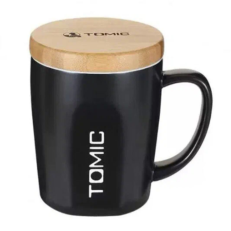 кружка xiaomi tomicceramic cup with bamboo cover black (tcl1314)