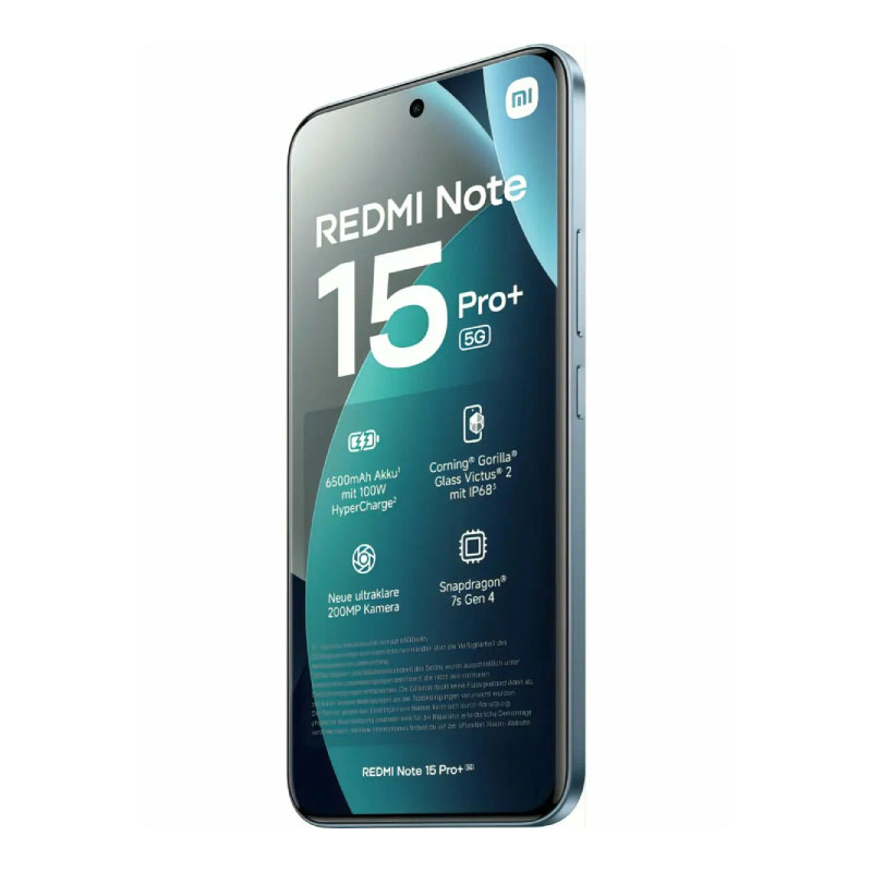 смартфон xiaomi redmi note 15 pro+ 5g 12/512 гб, dual nano sim, glacier blue/голубой
