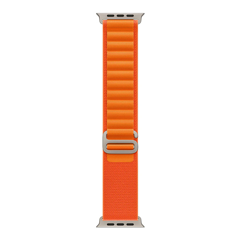 умные часы apple watch ultra gps + cellular 49мм titanium case with orange alpine loop mqeu3, оранжевый