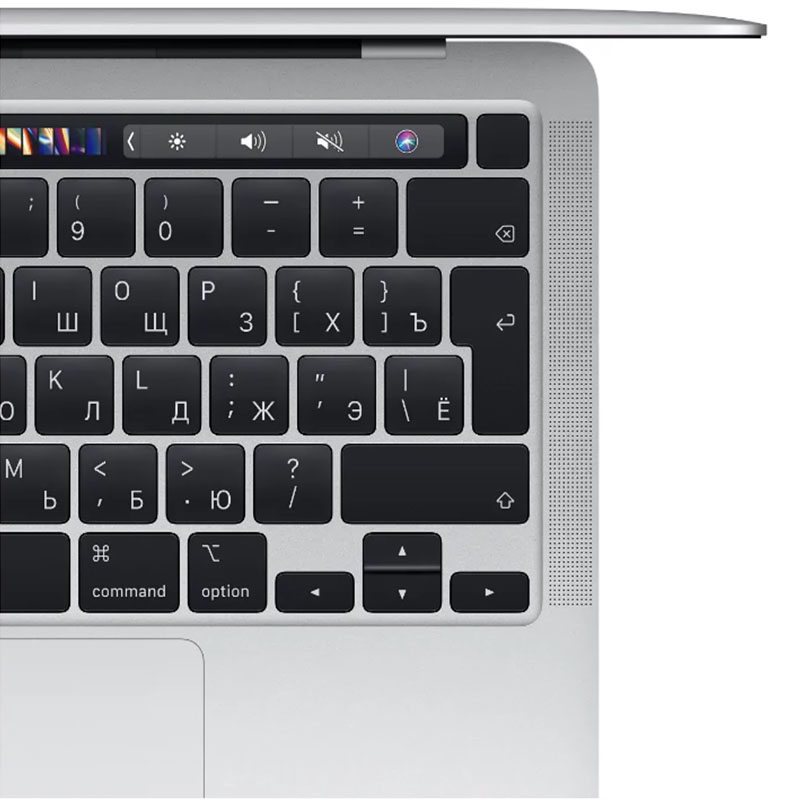 apple macbook pro 13″ (m1, 2020) 8 гб, 256 гб ssd, touch bar, silver, серебристый (myda2ll/a)
