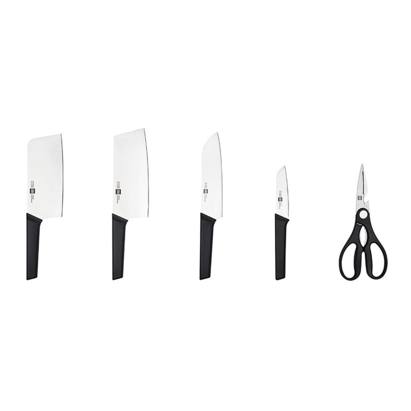 набор ножей с подставкой xiaomi youth edition kitchen stainless steel knife set 6 in 1