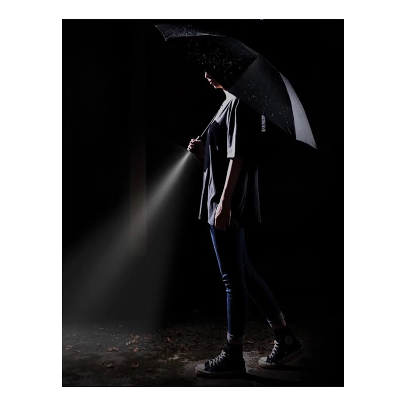 зонт автомат xiaomi 90 points automatic umbrella with led flashlight черный