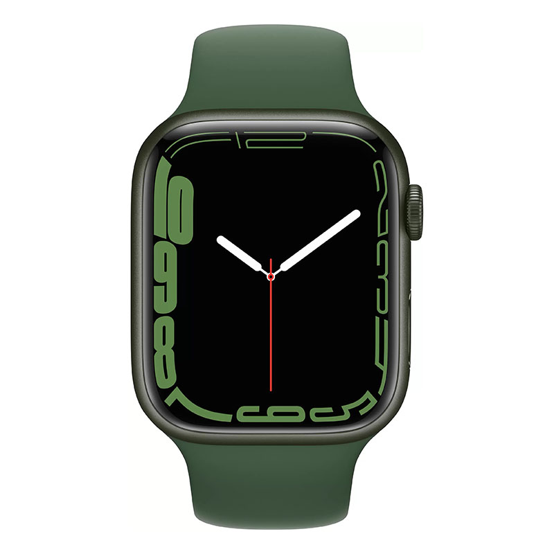 умные часы apple watch series 7 gps 41мм aluminium with sport band зелёный клевер (mkn03)