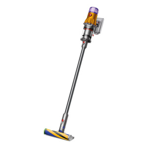 вертикальный пылесос dyson v12 (sv30) detect slim absolute (uk) с подсветкой, серый/оранжевый