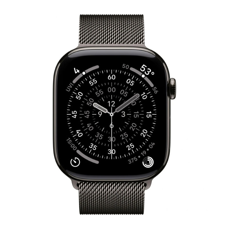 умные часы apple watch series 11 (2025) gps + cellular 42 мм, slate titanium case, milanese loop, slate