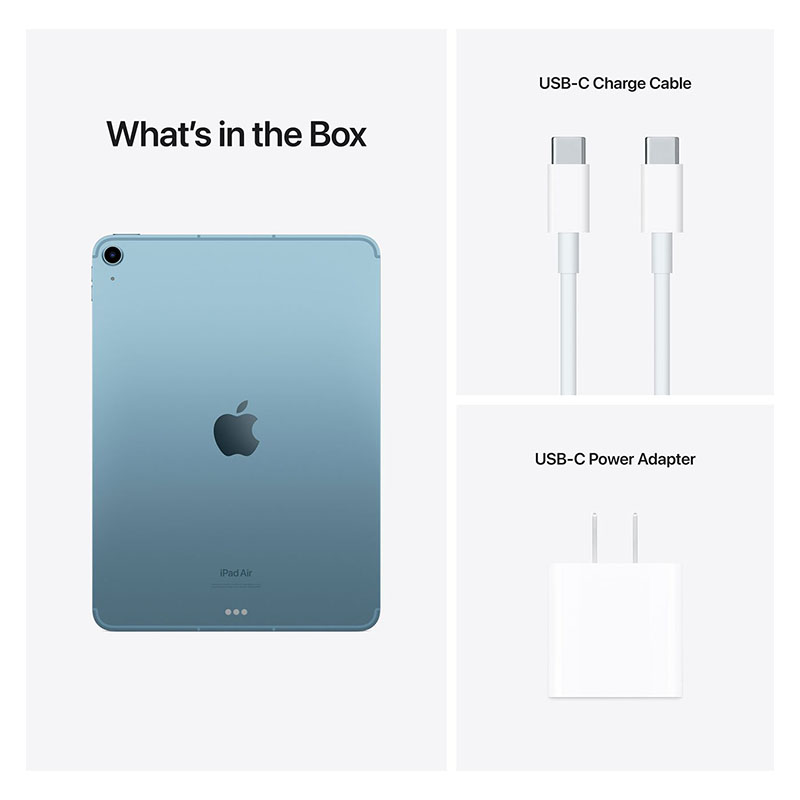 планшет apple ipad air (2022) 64 гб wi-fi + cellular blue (mm6u3ll/a)