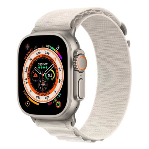 умные часы apple watch ultra 49 мм titanium case cellular, титановый/сияющая звезда alpine loop, (m/l, 145–220 мм)