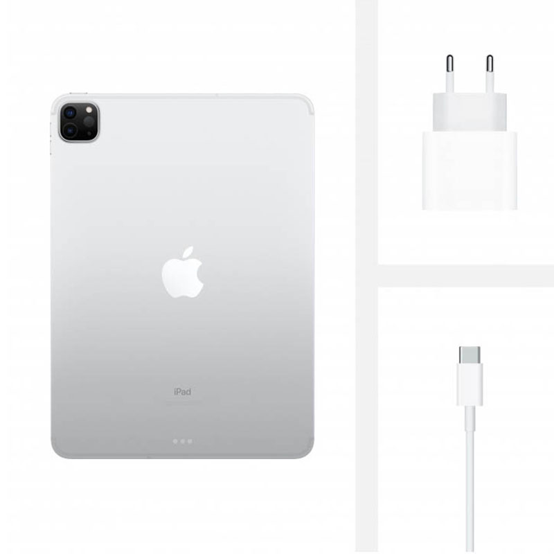 планшет apple ipad pro 11 (2020) 512gb wi-fi + cellular silver (серебристый)