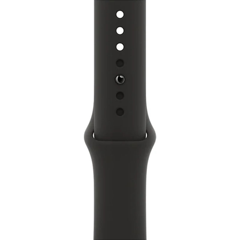 часы apple watch series 6 40mm корпус из алюминия цвета «серый космос», cпортивный ремешок чёрный (mg133)