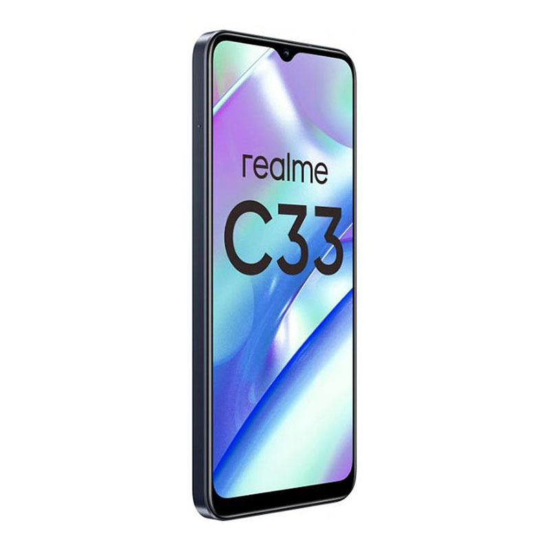 смартфон realme c33 4/128 гб ru, dual nano sim, черный