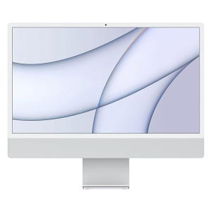 моноблок apple imac 24" retina 4,5k, (m1 8c cpu, 8c gpu), 8 гб, 256 гб ssd, серебристый (mgpc3)