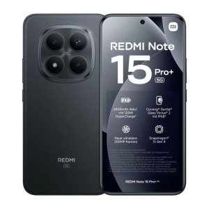 смартфон xiaomi redmi note 15 pro+ 5g 12/512 гб, dual nano sim, black/черный