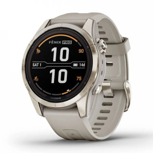 смарт-часы garmin ️️fenix 7s pro sapphire solar soft gold (010-02776-15)