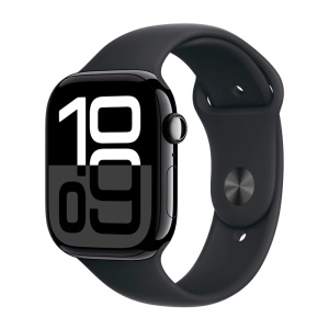 умные часы apple watch series 10 (2024) 46 мм, aluminium case, sport band, black (mwwq3) m/l