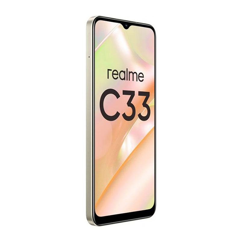 смартфон realme c33 4/128 гб ru, dual nano sim, золотой