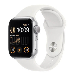 умные часы apple watch series se gen 2 40 мм aluminium case, white sport band mnt93ll/a (размер s/m)