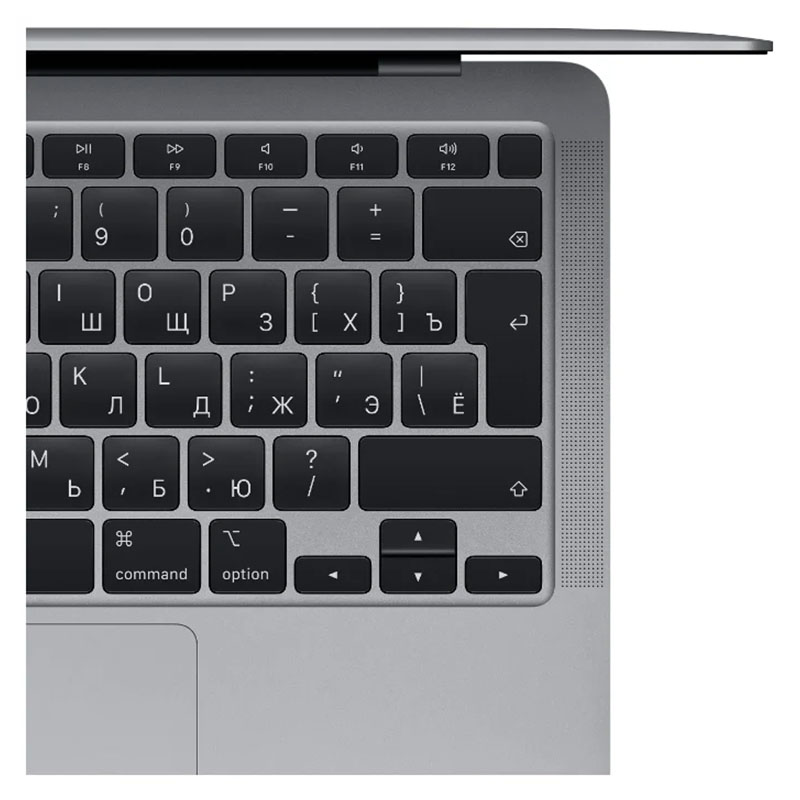 apple macbook air 13.3" (m1, 2020) 8гб, 256гб ssd space gray, серый космос (mgn63ru/a)