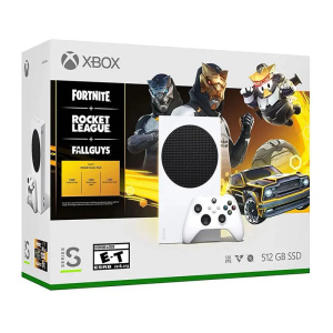 игровая приставка microsoft xbox series s 512 гб ssd, fortnite, rocket league, fallguys, белый/черный