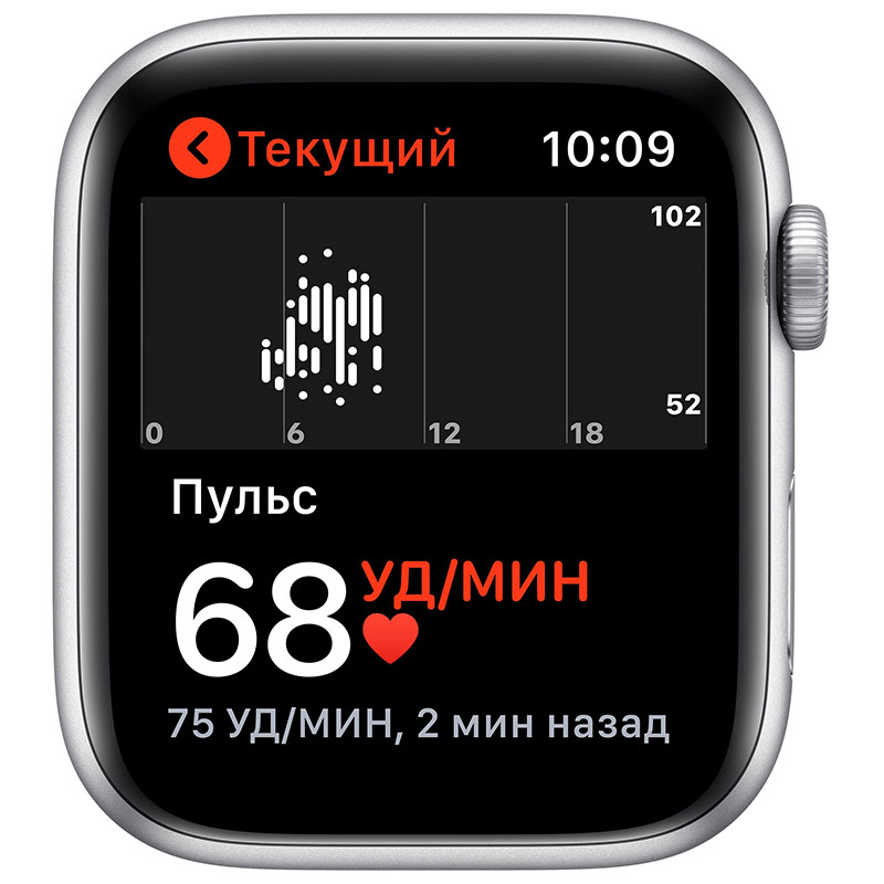 часы apple watch nike se 40 мм корпус из алюминия серебристого цвета, спортивный ремешок nike цвета чистая платина/чёрный