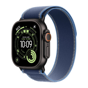 умные часы apple watch series ultra 3 (2025) 49 мм, black titanium case, blue trail loop
