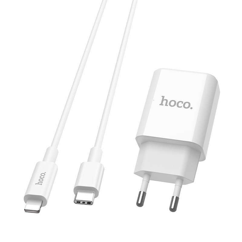 сзу hoco c71a star pd 3.0 + кабель usb-c to lightn