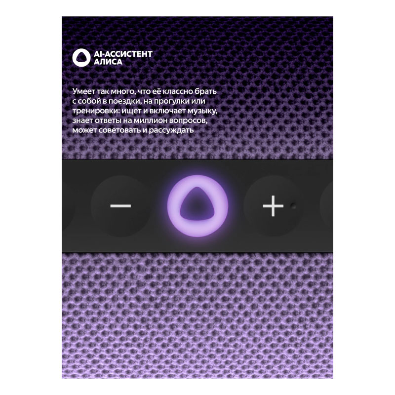 умная колонка яндекс станция стрит с алисой, фиолетовый/purple