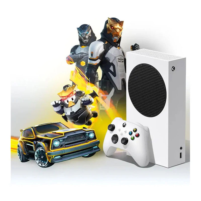 игровая приставка microsoft xbox series s 512 гб ssd, fortnite, rocket league, fallguys, белый/черный