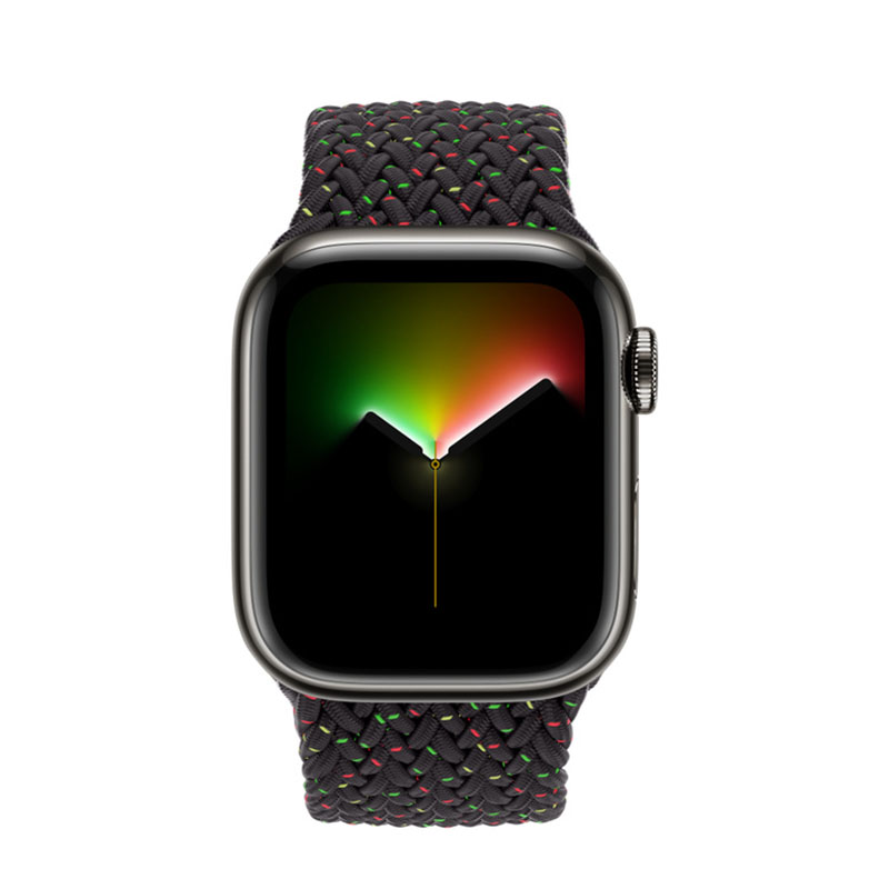 умные часы apple watch series 8 gps 41мм graphite stainless steel case with braided solo loop